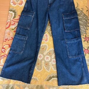 Cotton On Blue Relaxed Jeans with Wide-Leg Design Size US 12 NWOT